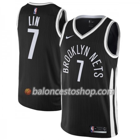 Camiseta Hombre NBA Brooklyn Nets Jeremy Lin 7 Nike City Edition Swingman
